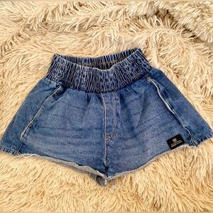 BDG Blue Jean Shorts with Elastic Waistband